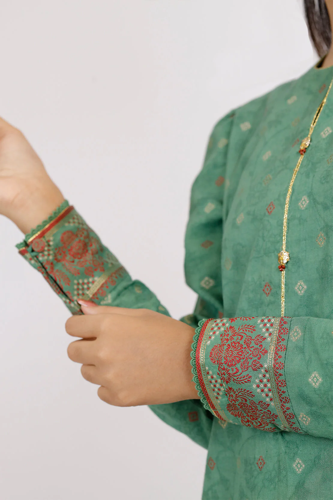 Unstitched Jacquard Cotton Shirt - Image 7