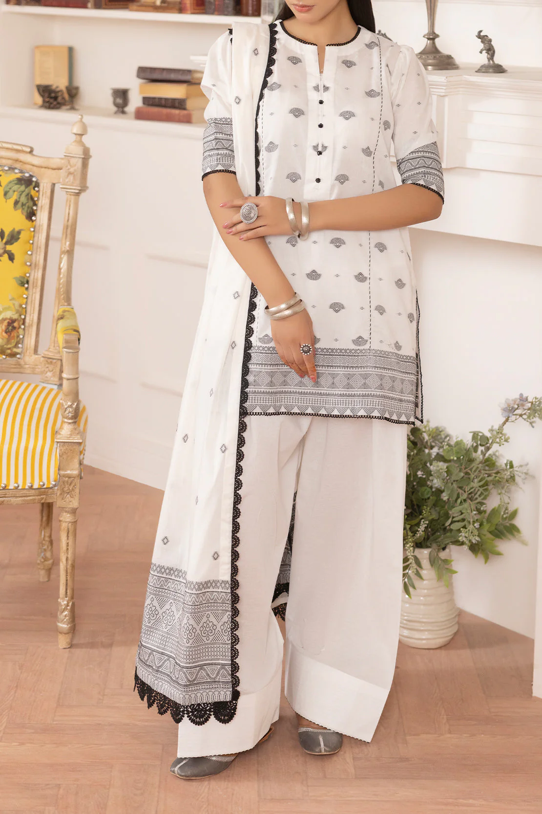 Unstitched Jacquard Cotton Shirt