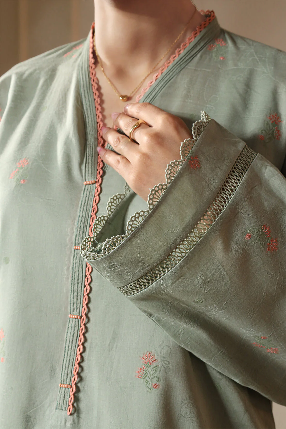 Unstitched Jacquard Cotton Shirt - Image 6