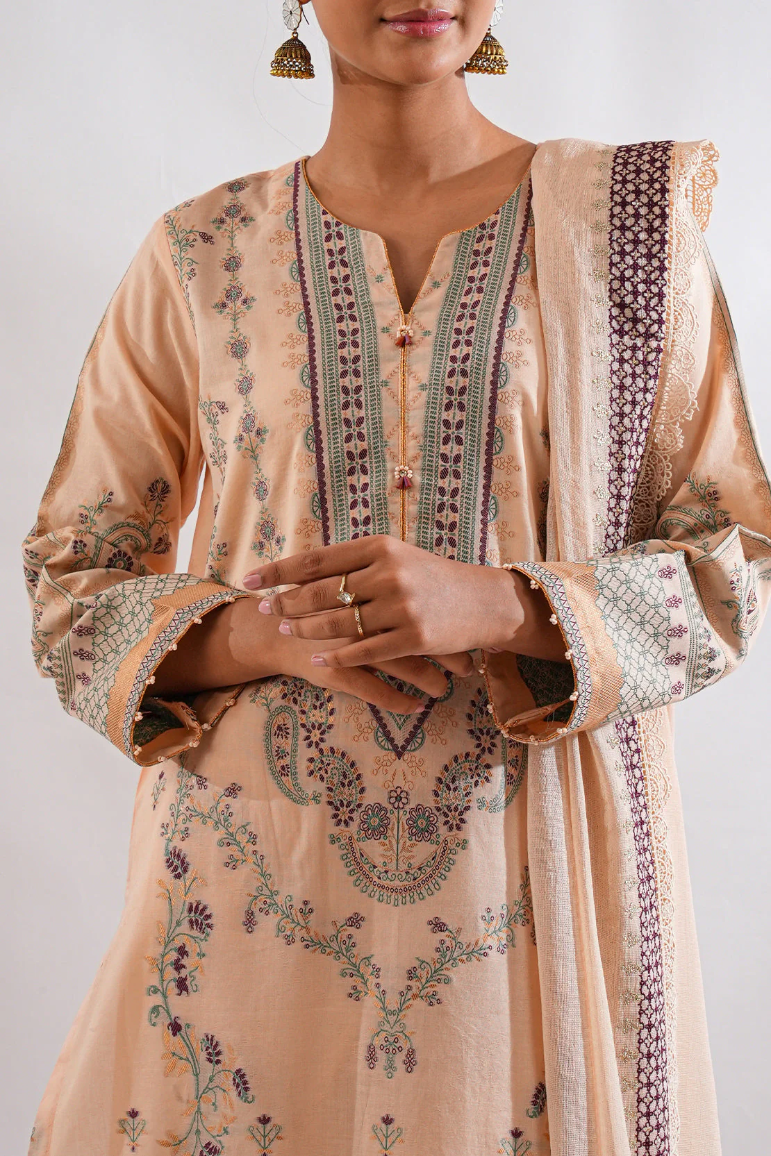 Unstitched Jacquard Cotton Shirt - Image 6