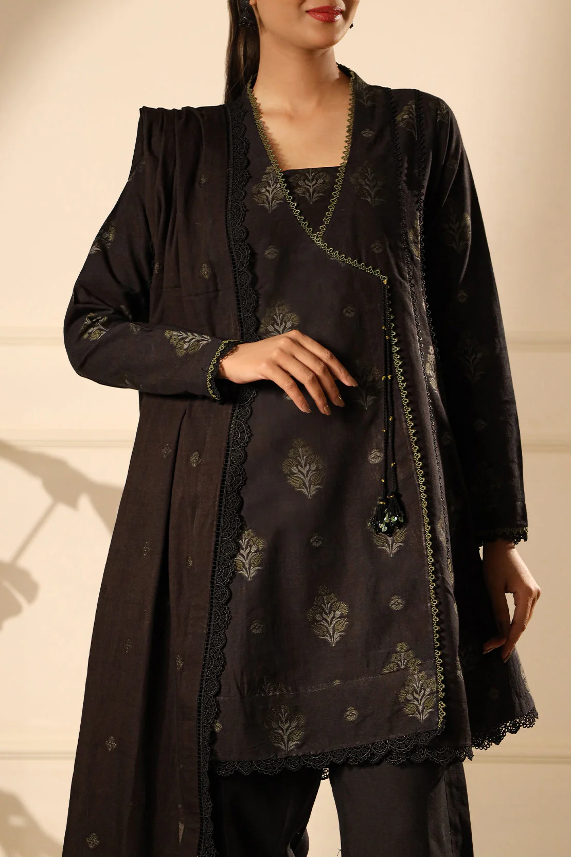Unstitched Jacquard Cotton Shirt - Image 2