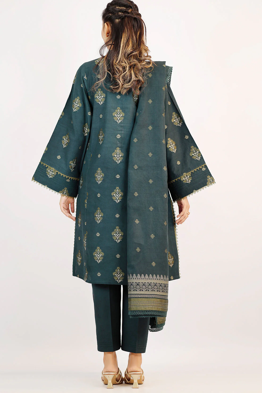 Unstitched Jacquard Cotton Shirt - Image 2