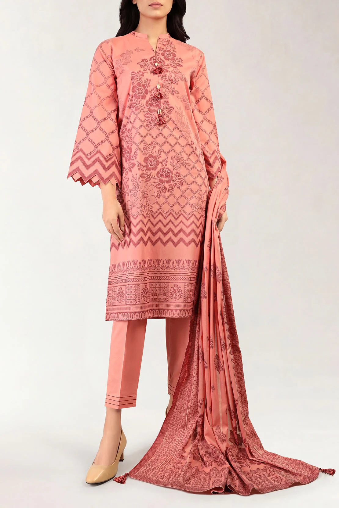 Unstitched Jacquard Cotton Shirt