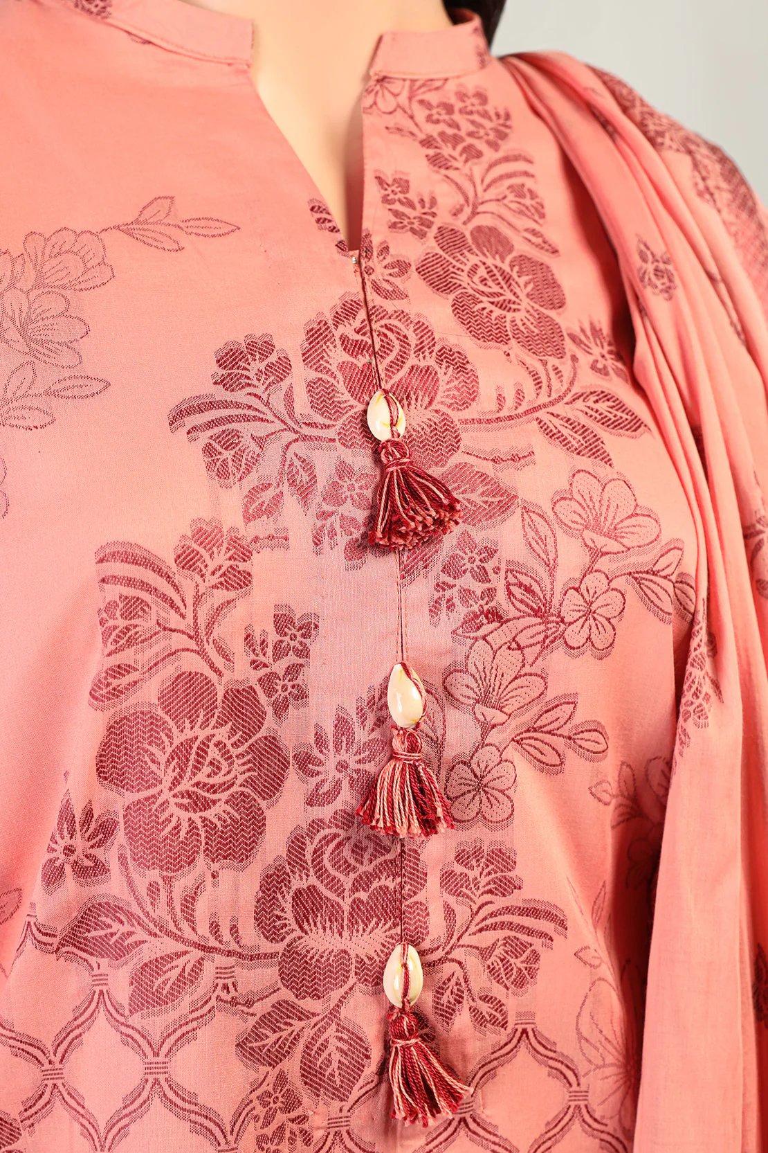 Unstitched Jacquard Cotton Shirt - Image 2