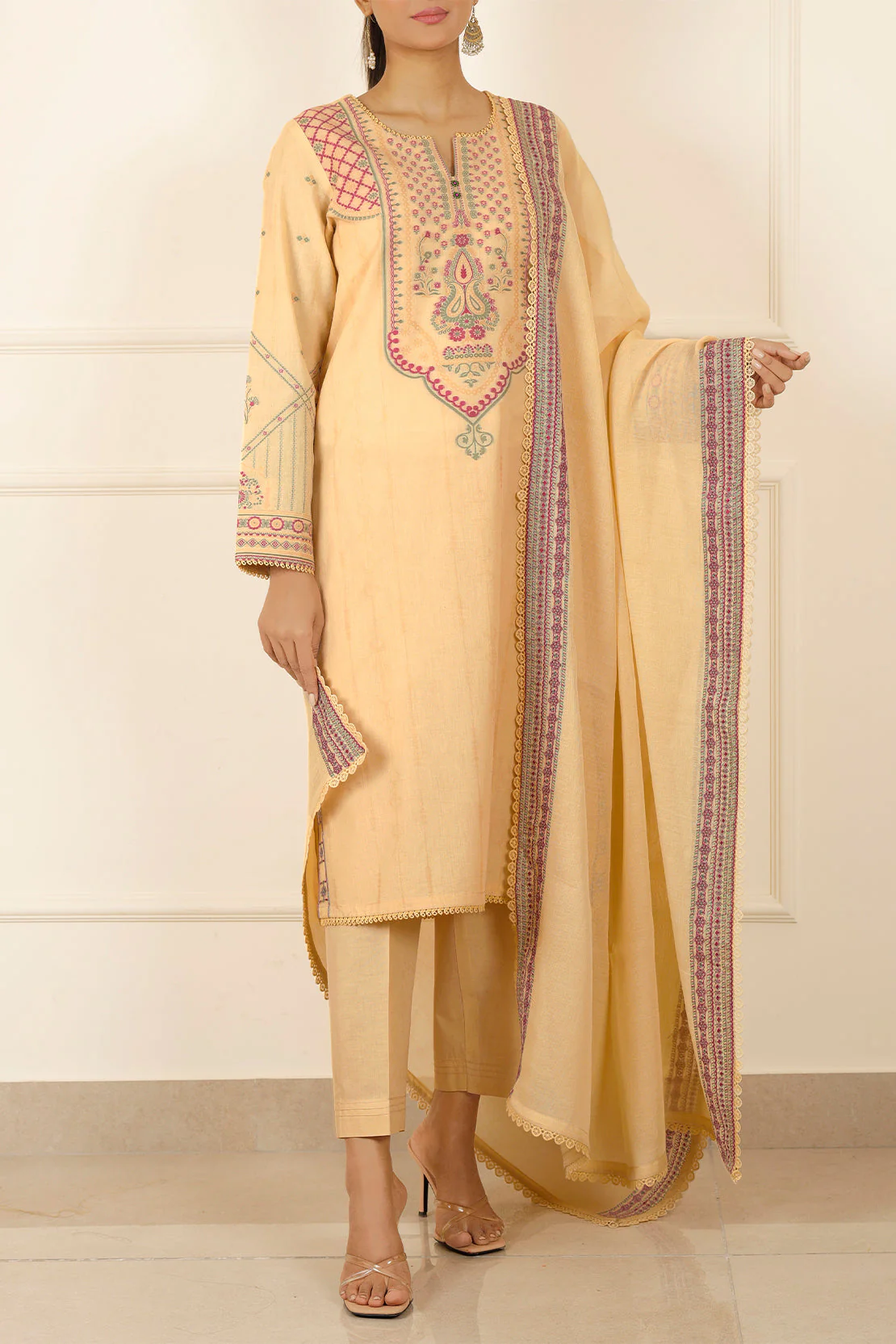 Unstitched Jacquard Cotton Shirt