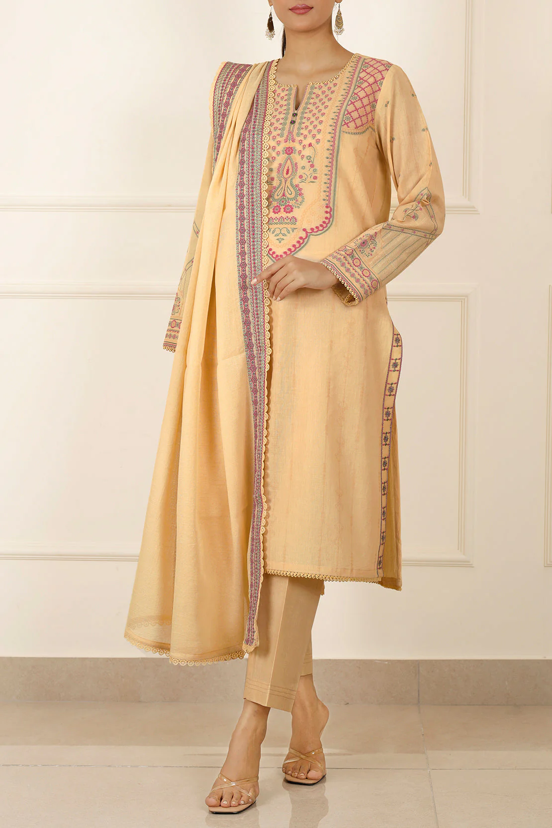 Unstitched Jacquard Cotton Shirt - Image 3