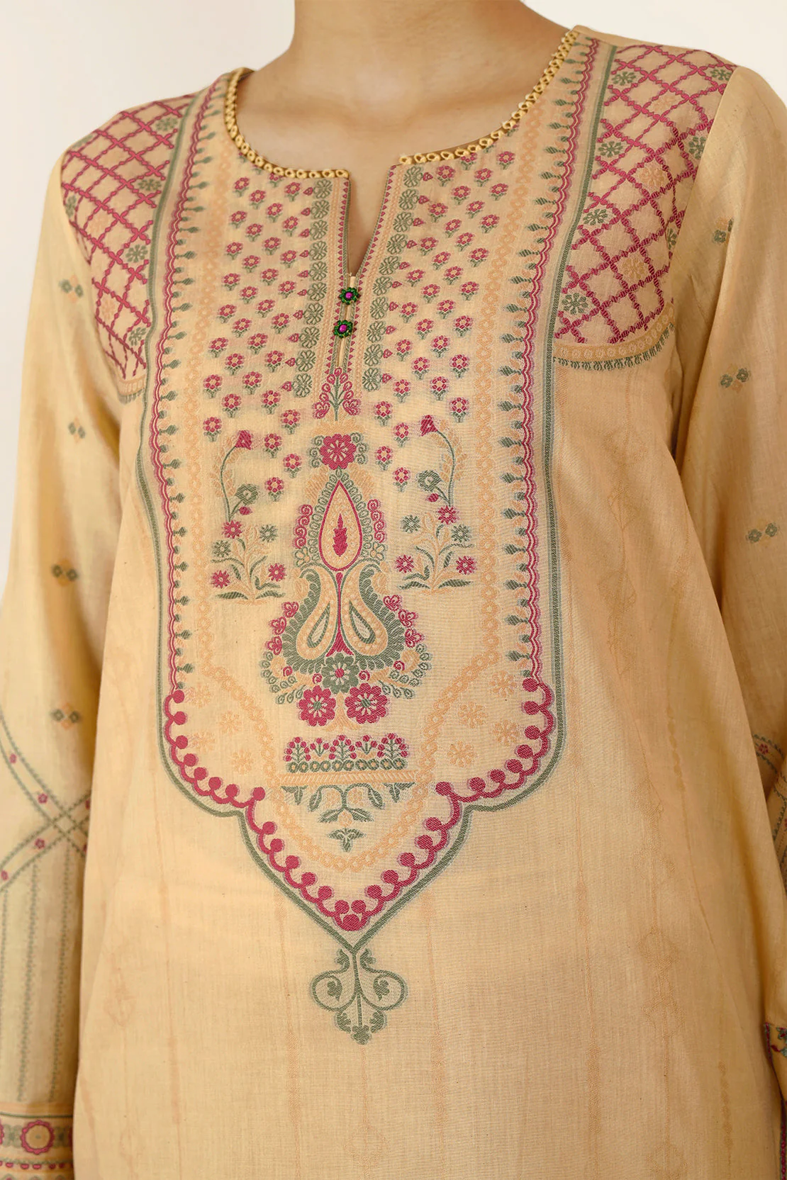 Unstitched Jacquard Cotton Shirt - Image 5