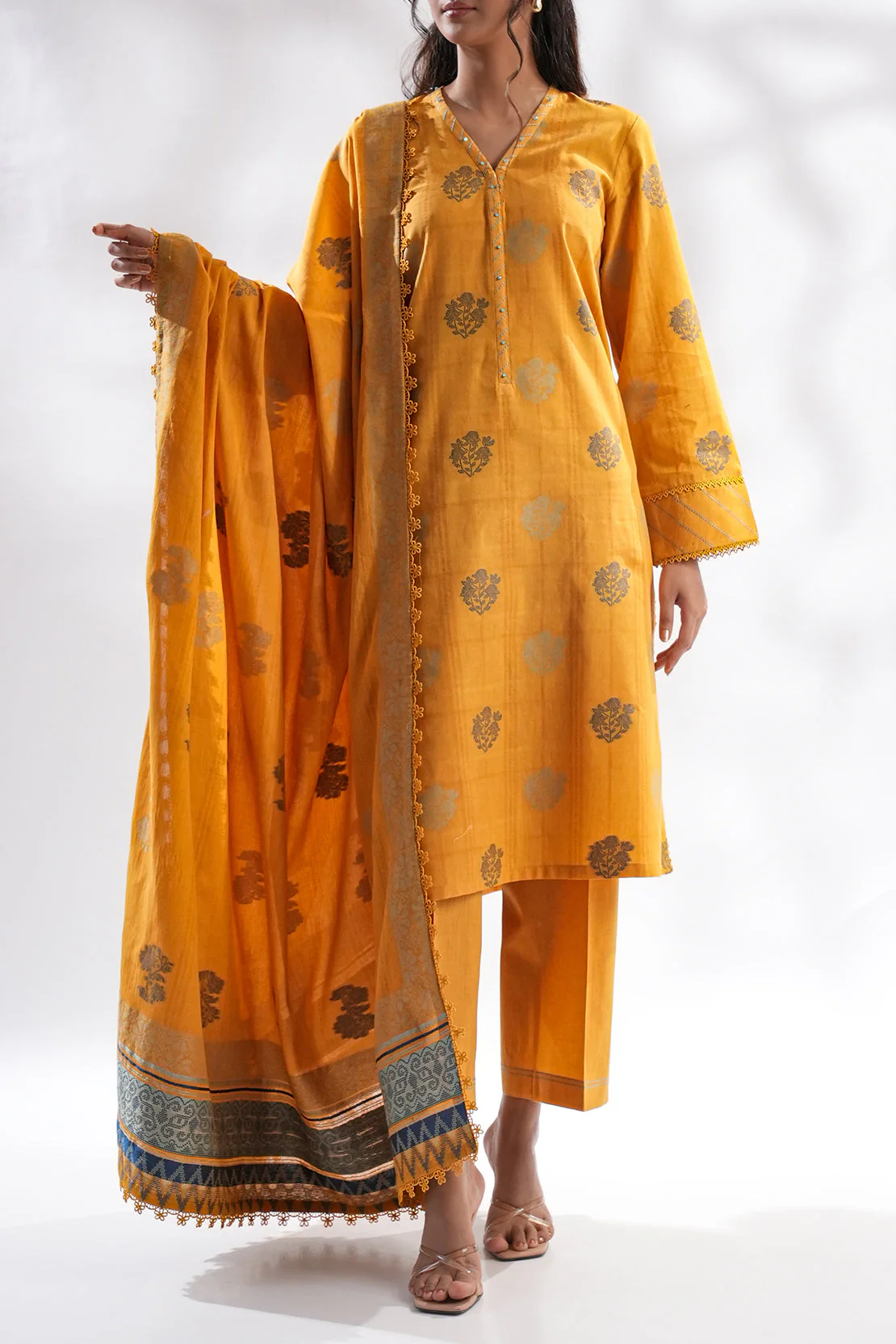 Unstitched Jacquard Cotton Shirt
