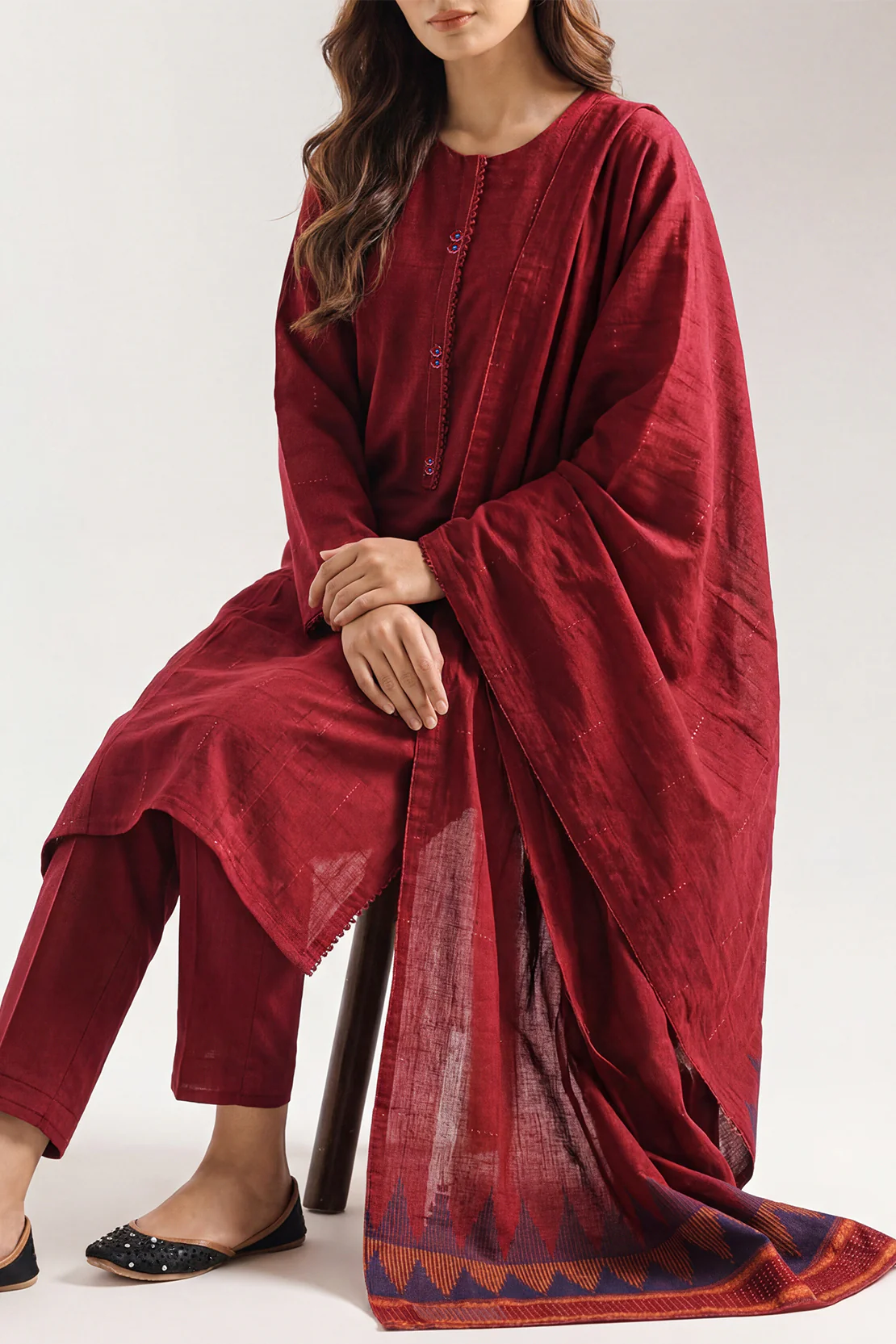 Unstitched Jacquard Cotton Shirt