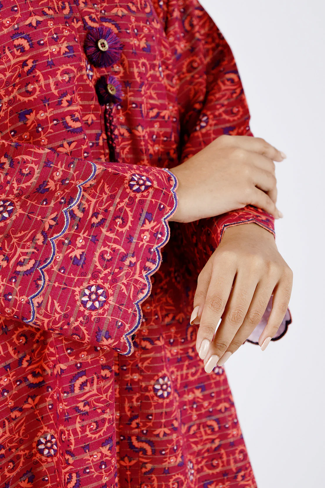 Unstitched Jacquard Khaddar 3 Piece - Image 3