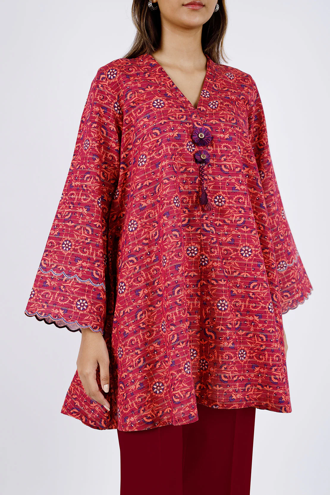 Unstitched Jacquard Khaddar 3 Piece - Image 5