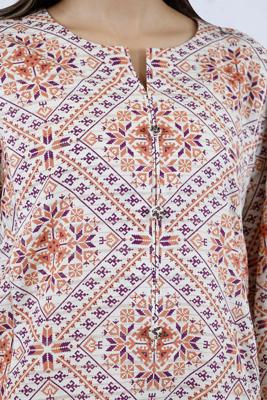 Unstitched Jacquard Khaddar 3 Piece - Image 4