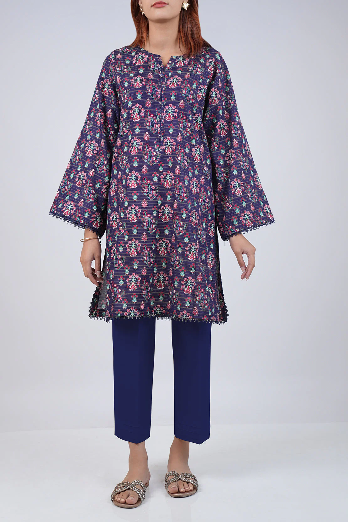 Unstitched Jacquard Khaddar 3 Piece - Image 6