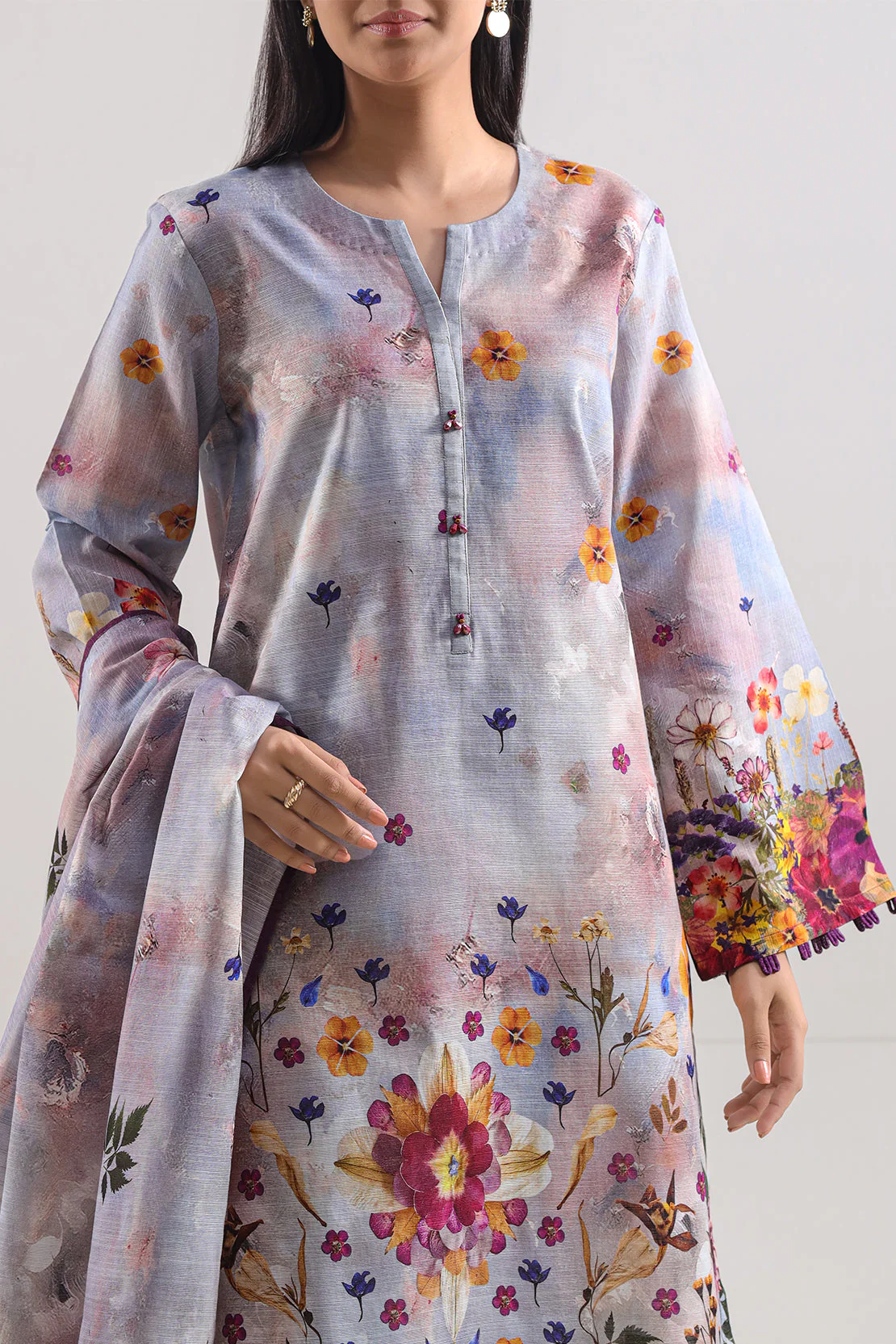 Unstitched Printed 3 Piece – in Lawn & Khaddar - Image 3