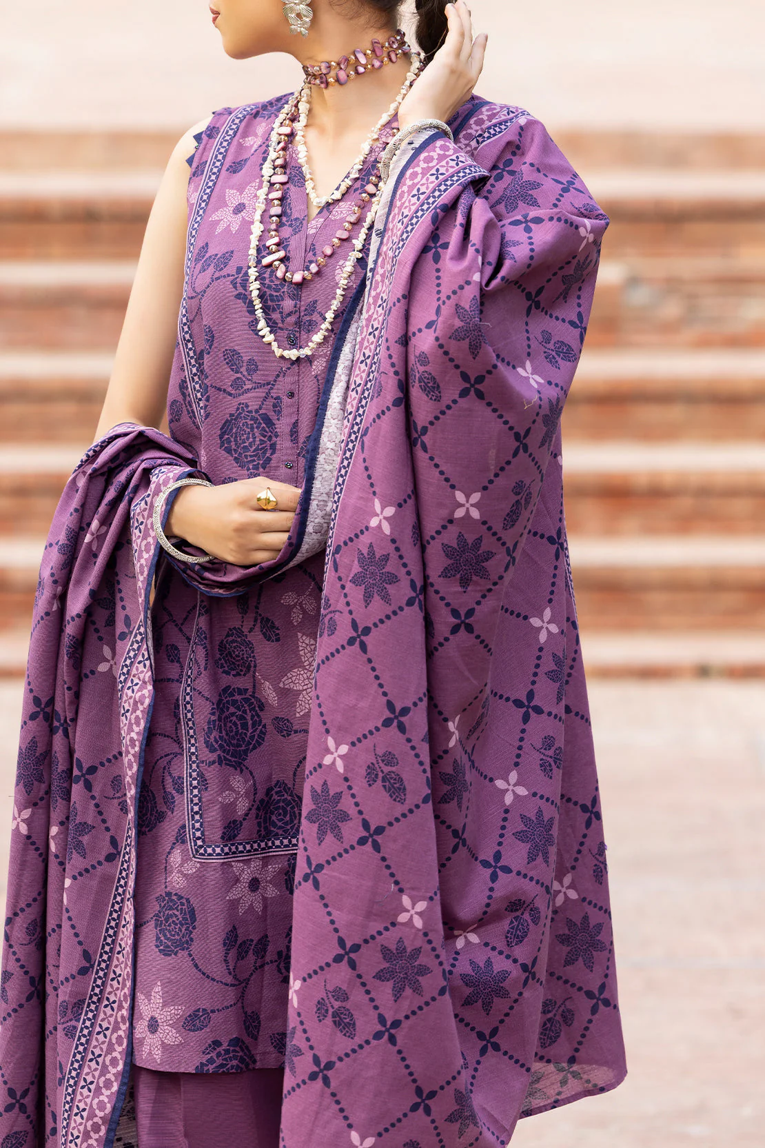 Unstitched Printed 3 Piece – in Lawn & Khaddar - Image 4