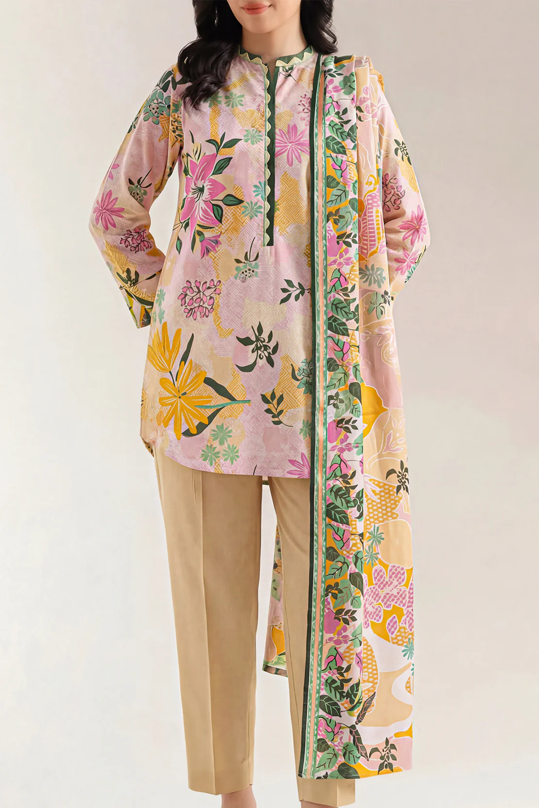Unstitched Printed 3 Piece – in Lawn & Khaddar - Image 2