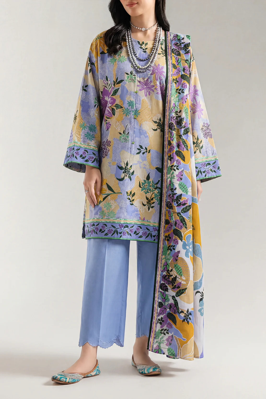 Unstitched Printed 3 Piece – in Lawn & Khaddar - Image 2