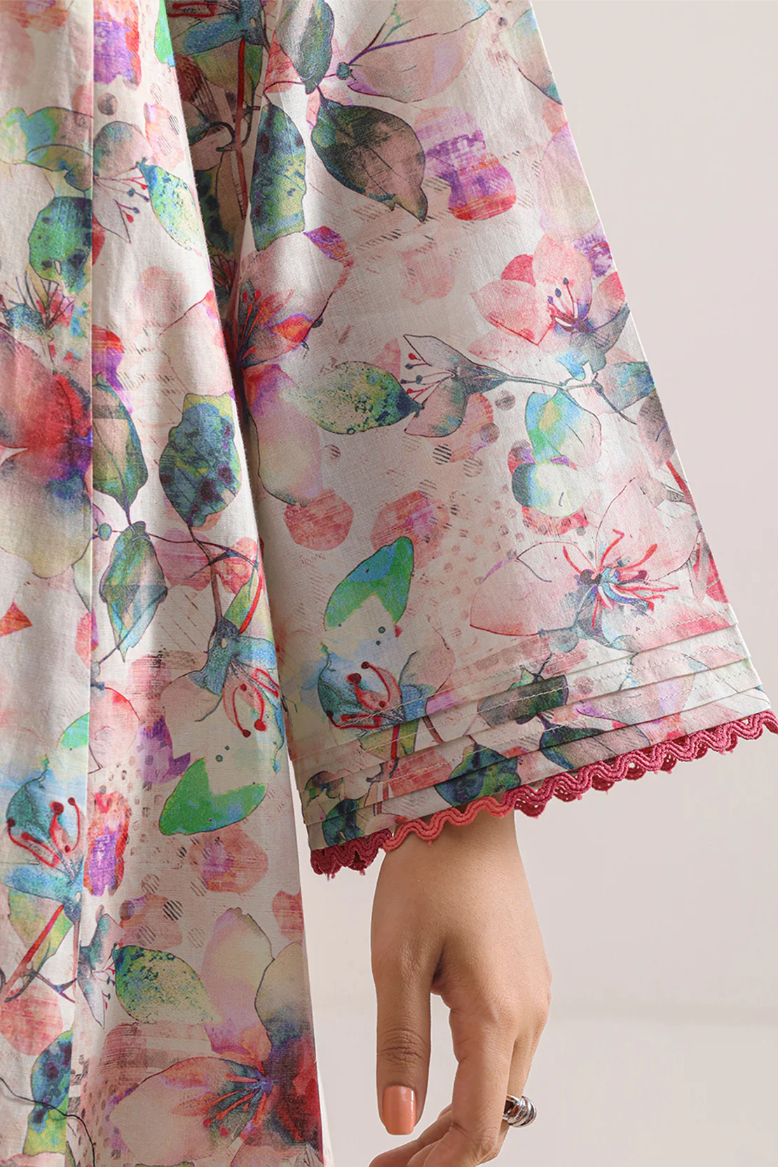 Unstitched Printed Arabic Lawn 2 Piece (Shirt/Dupatta) - Image 5