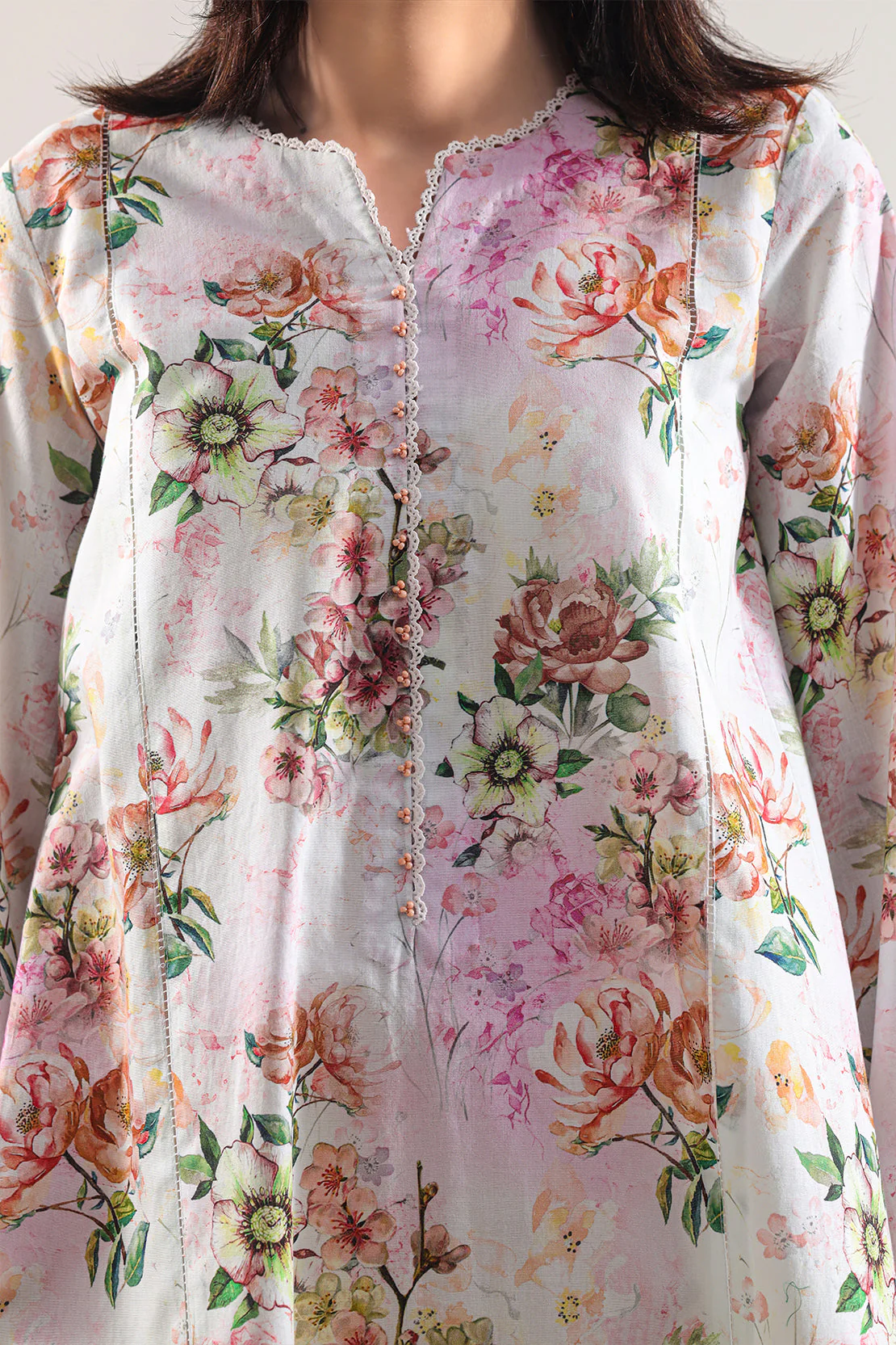 Unstitched Printed Arabic Lawn 2 Piece (Shirt/Dupatta) - Image 3