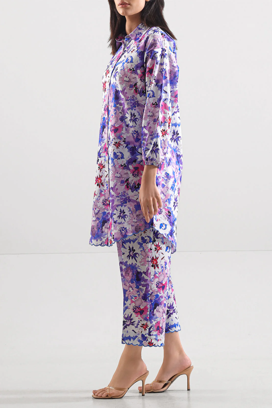 Unstitched Printed Arabic Lawn 2 Piece (Shirt/Trouser) - Image 2