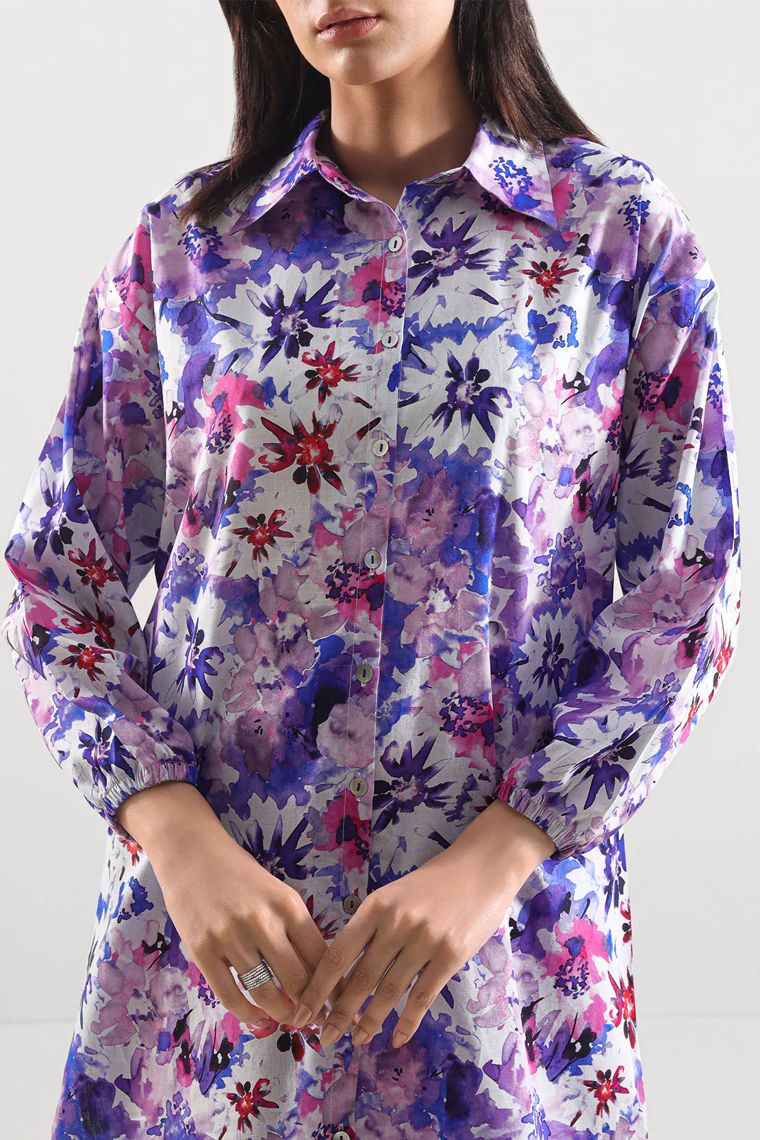 Unstitched Printed Arabic Lawn 2 Piece (Shirt/Trouser) - Image 3