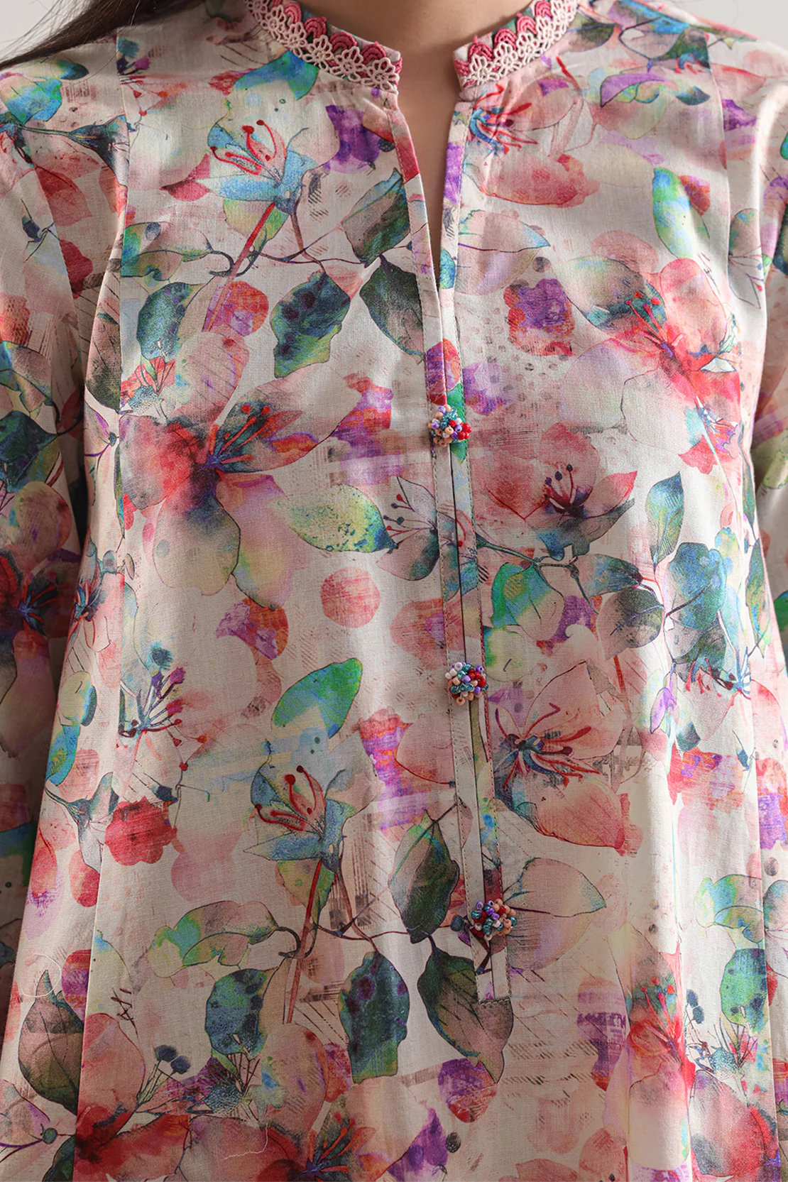 Unstitched Printed Arabic Lawn 3 Piece - Image 4