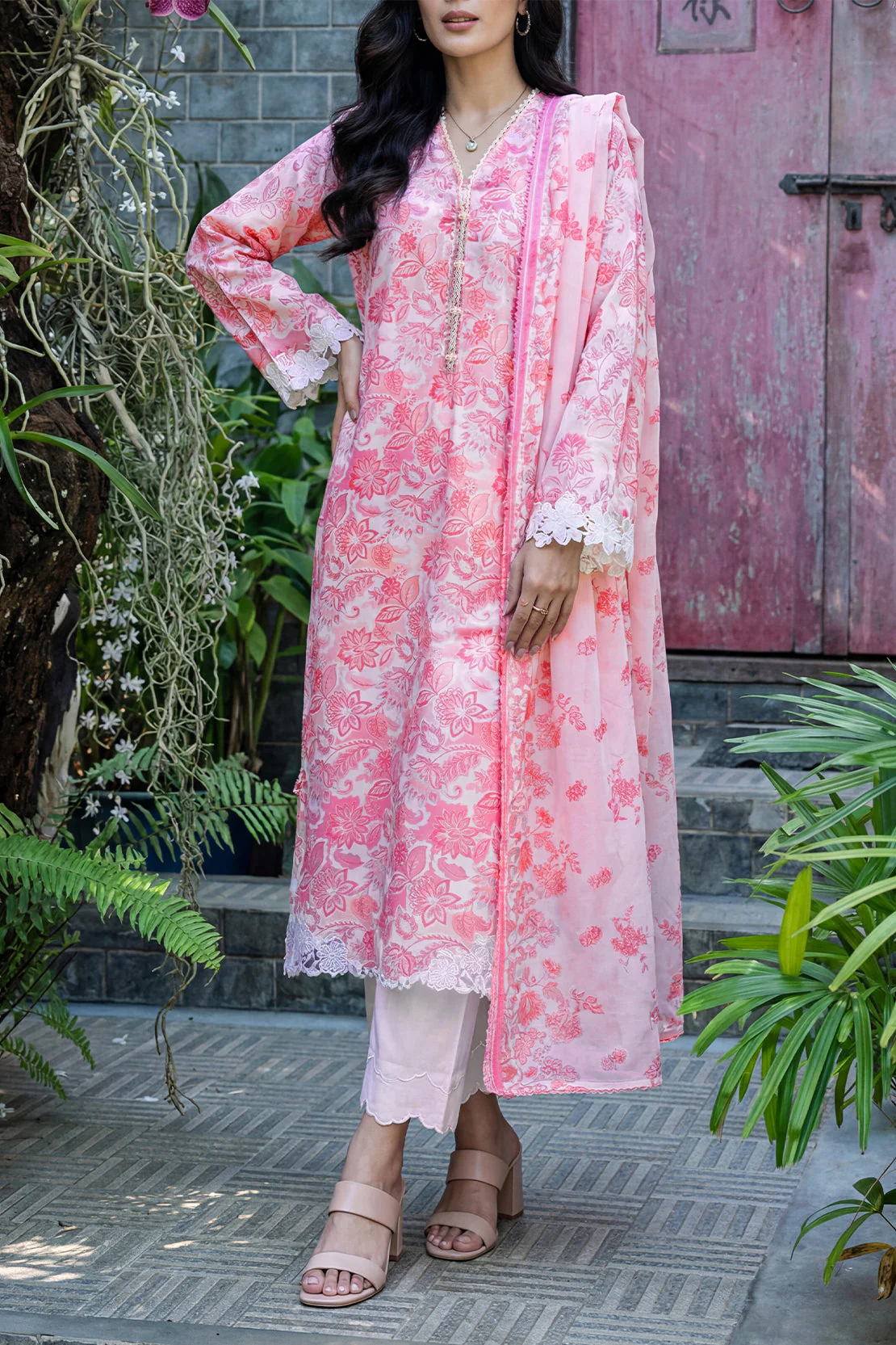 Unstitched Printed Arabic Lawn 3 Piece