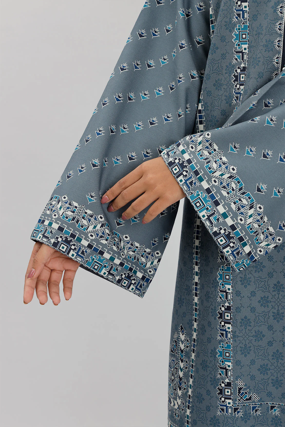 Unstitched Printed Arabic Linen 2 Piece (Shirt/Trouser) - Image 4