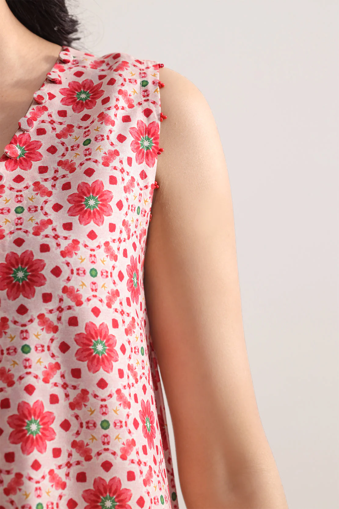 Unstitched Printed Arabic Linen 2 Piece (Shirt/Trouser) - Image 4