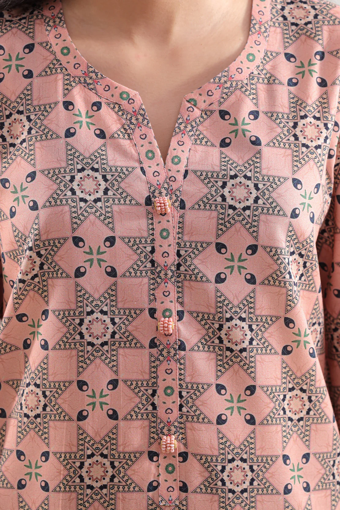 Unstitched Printed Arabic Linen 2 Piece (Shirt/Trouser) - Image 3