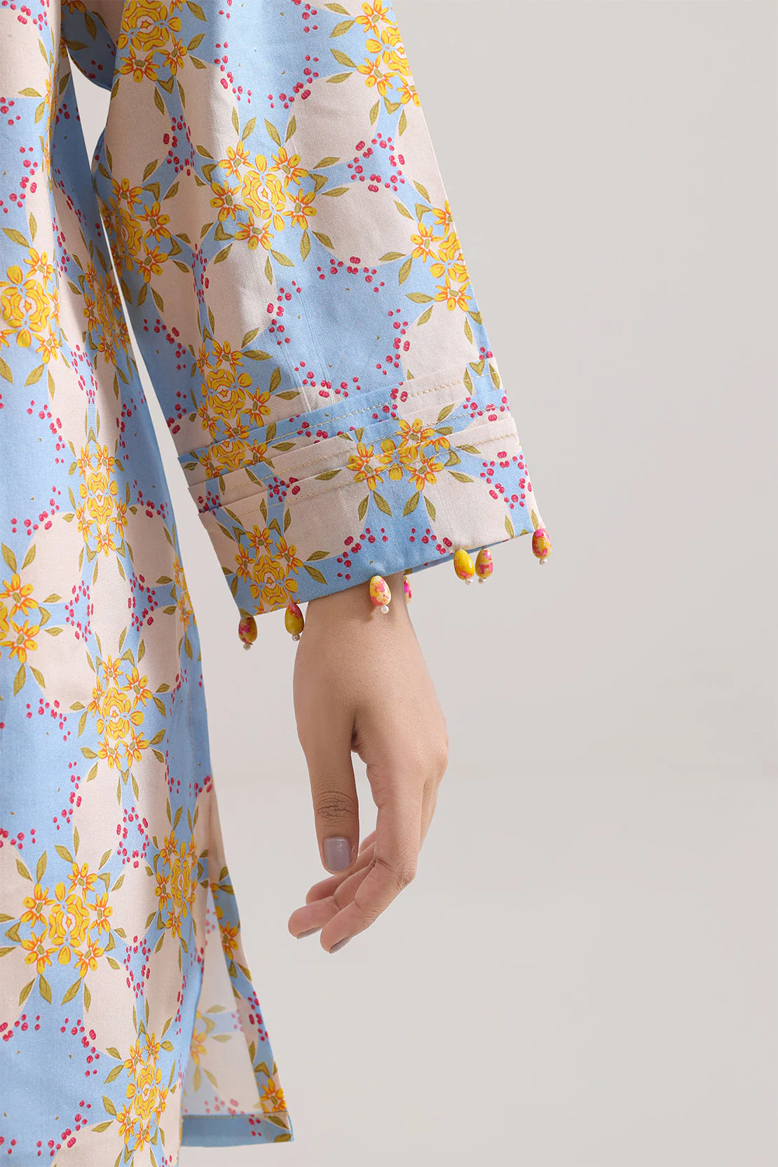 Unstitched Printed Arabic Linen 2 Piece (Shirt/Trouser) - Image 5