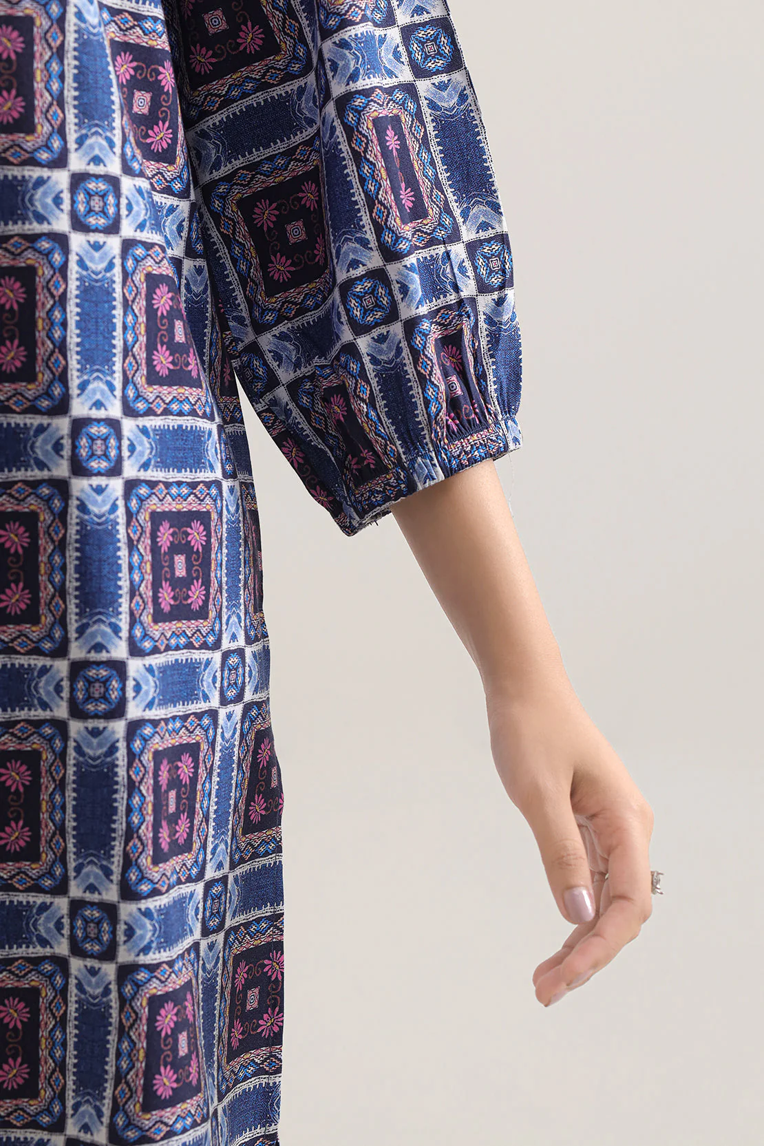 Unstitched Printed Arabic Linen 2 Piece (Shirt/Trouser) - Image 6