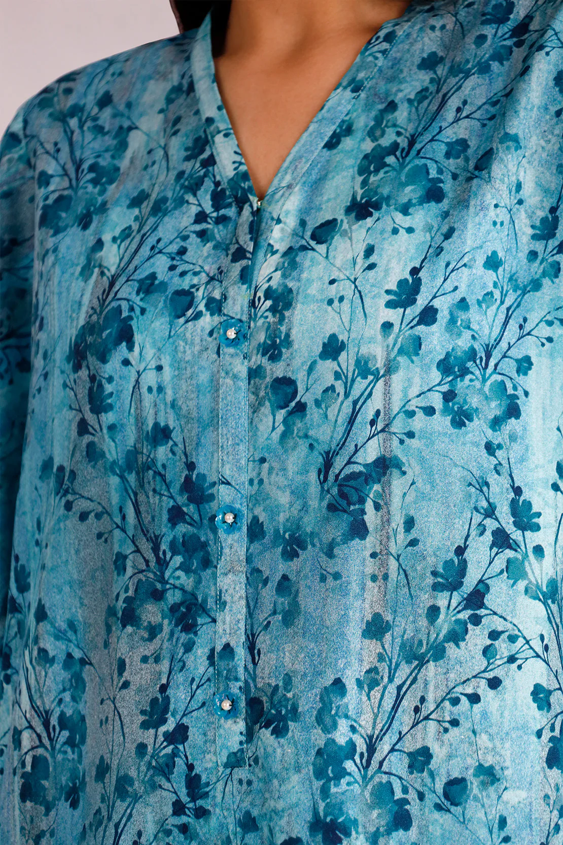 Unstitched Printed Arabic Linen 3 Piece - Image 4