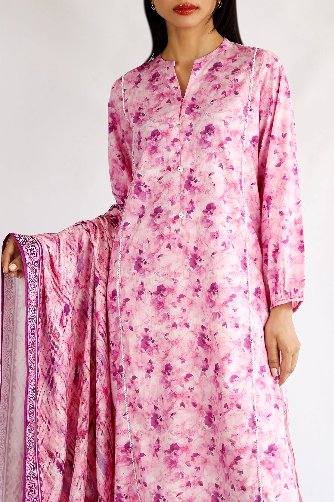 Unstitched Printed Arabic Linen 3 Piece - Image 5