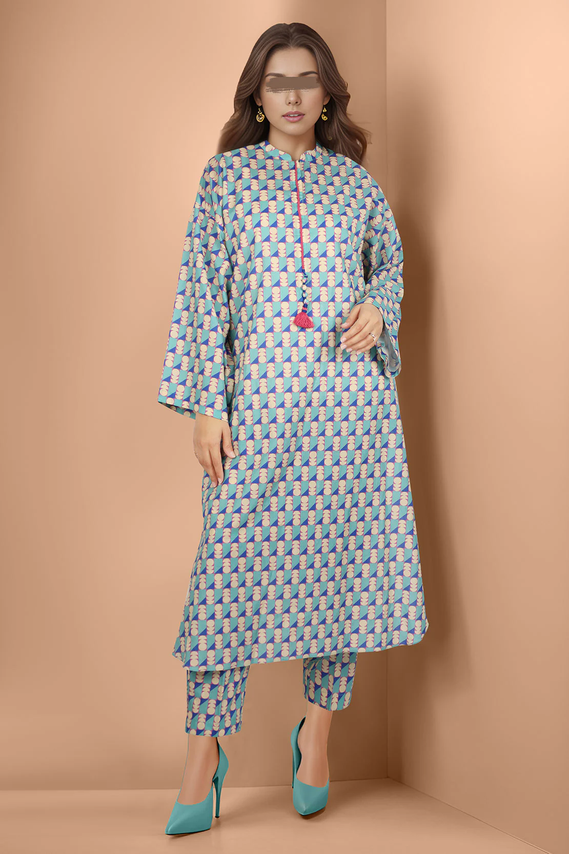 Unstitched Printed Cambric 2 Piece (Shirt/Trouser)