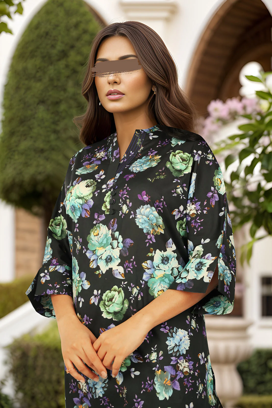 Unstitched Printed Cambric 2 Piece (Shirt/Trouser)