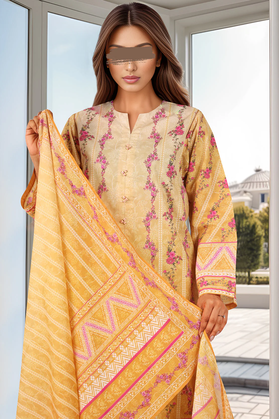 Unstitched Printed Cambric 3 Piece - Image 4