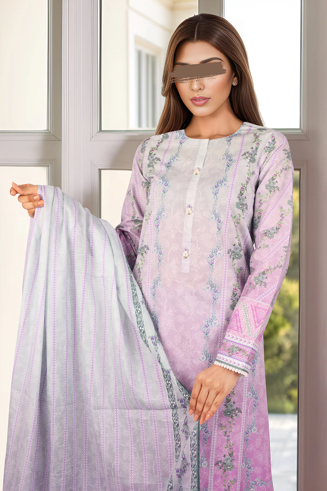 Unstitched Printed Cambric 3 Piece - Image 3