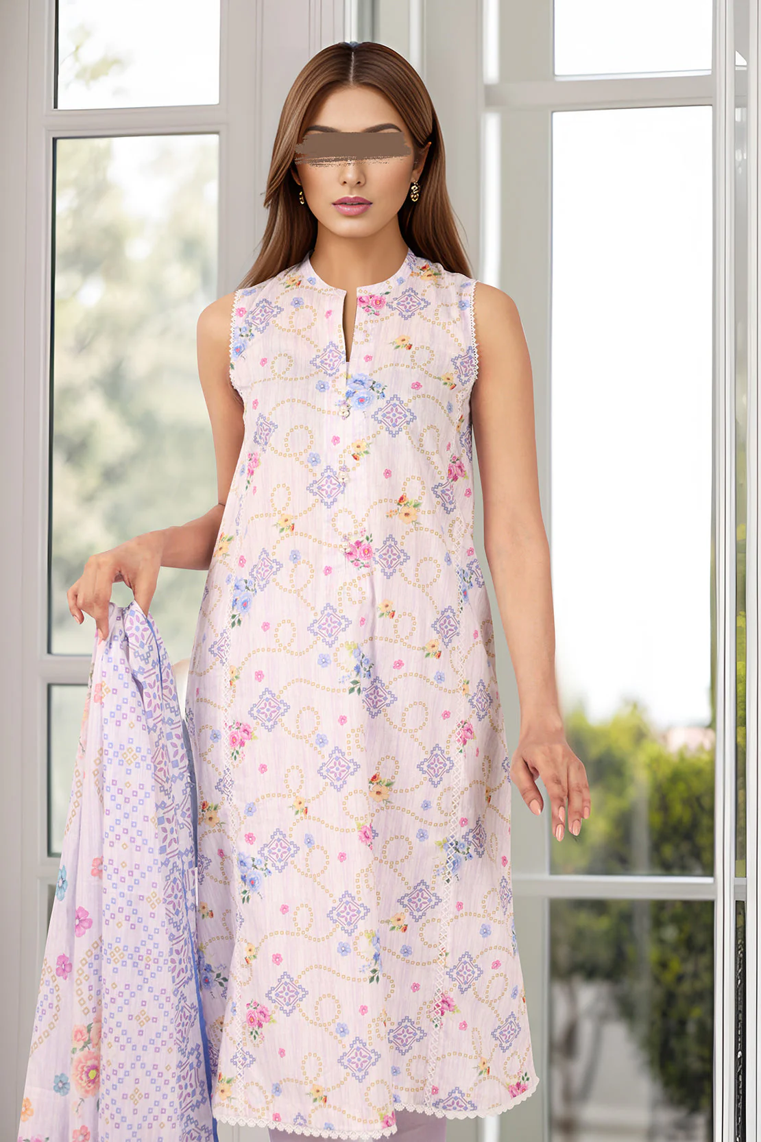 Unstitched Printed Cambric 3 Piece - Image 2