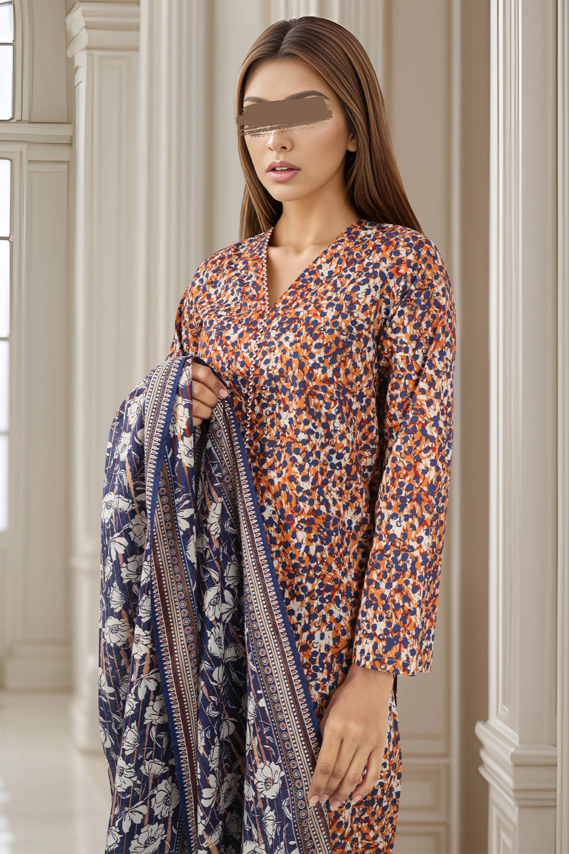 Unstitched Printed Cambric 3 Piece - Image 2