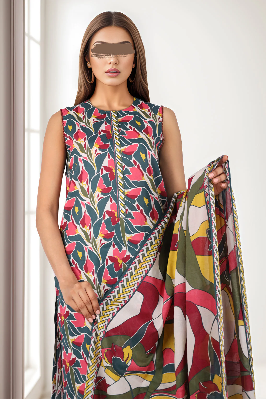 Unstitched Printed Cambric 3 Piece - Image 3