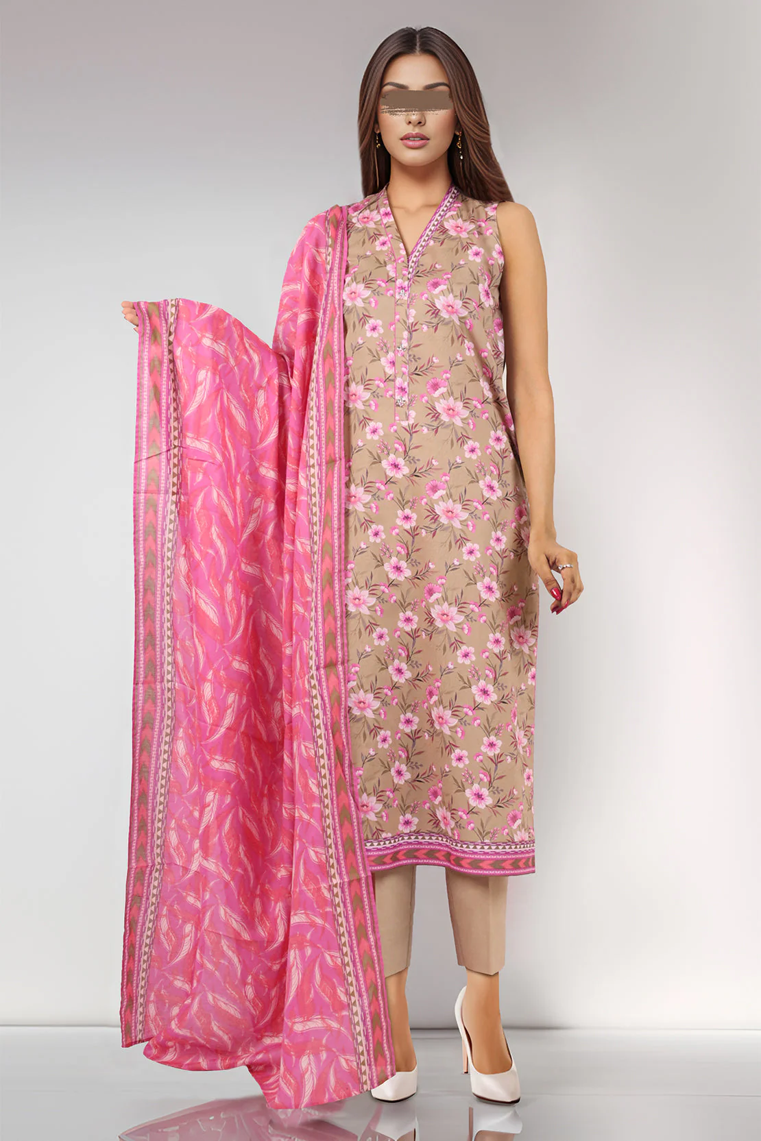 Unstitched Printed Cambric 3 Piece - Image 2