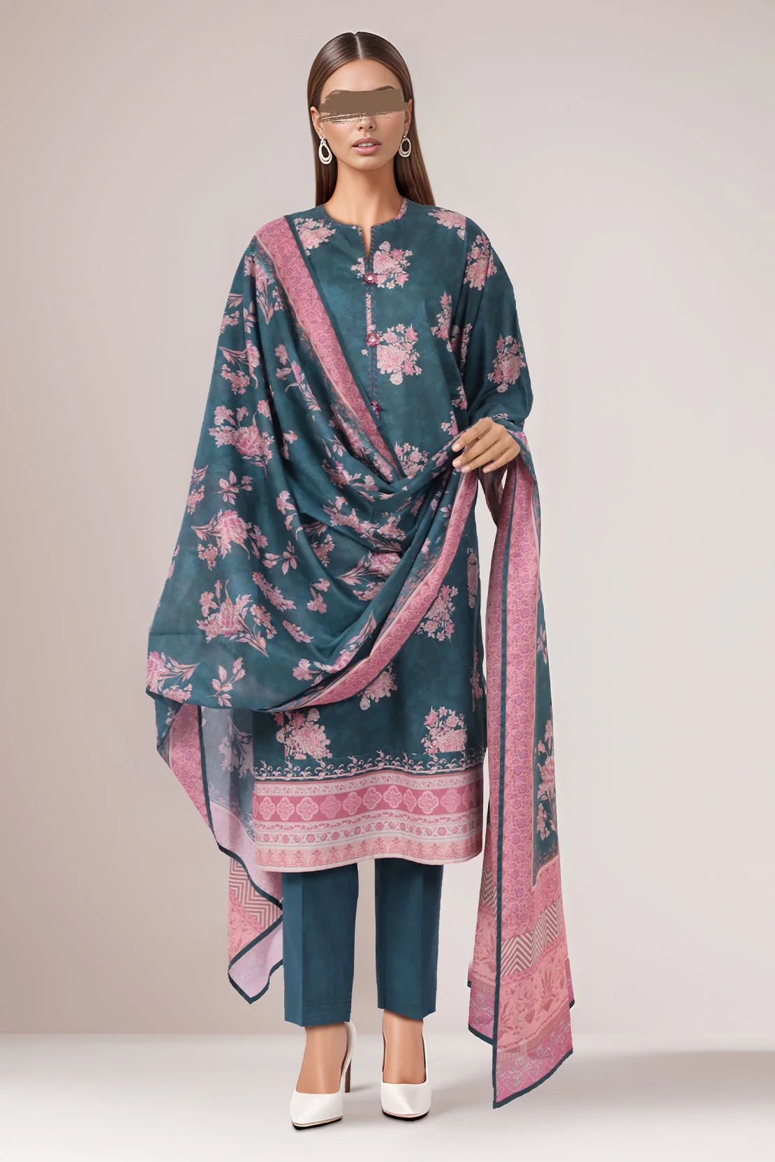 Unstitched Printed Cambric 3 Piece - Image 2