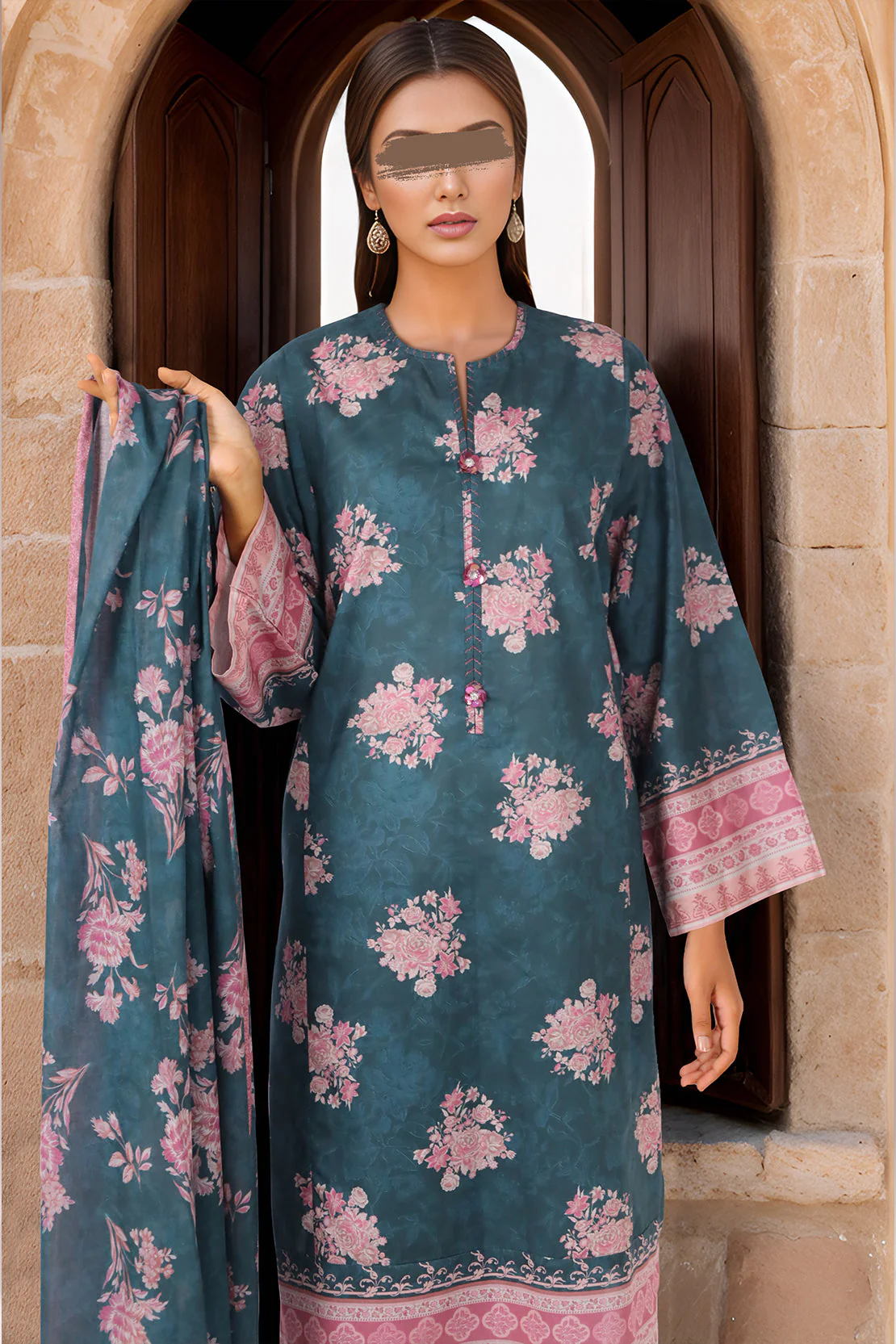 Unstitched Printed Cambric 3 Piece - Image 3