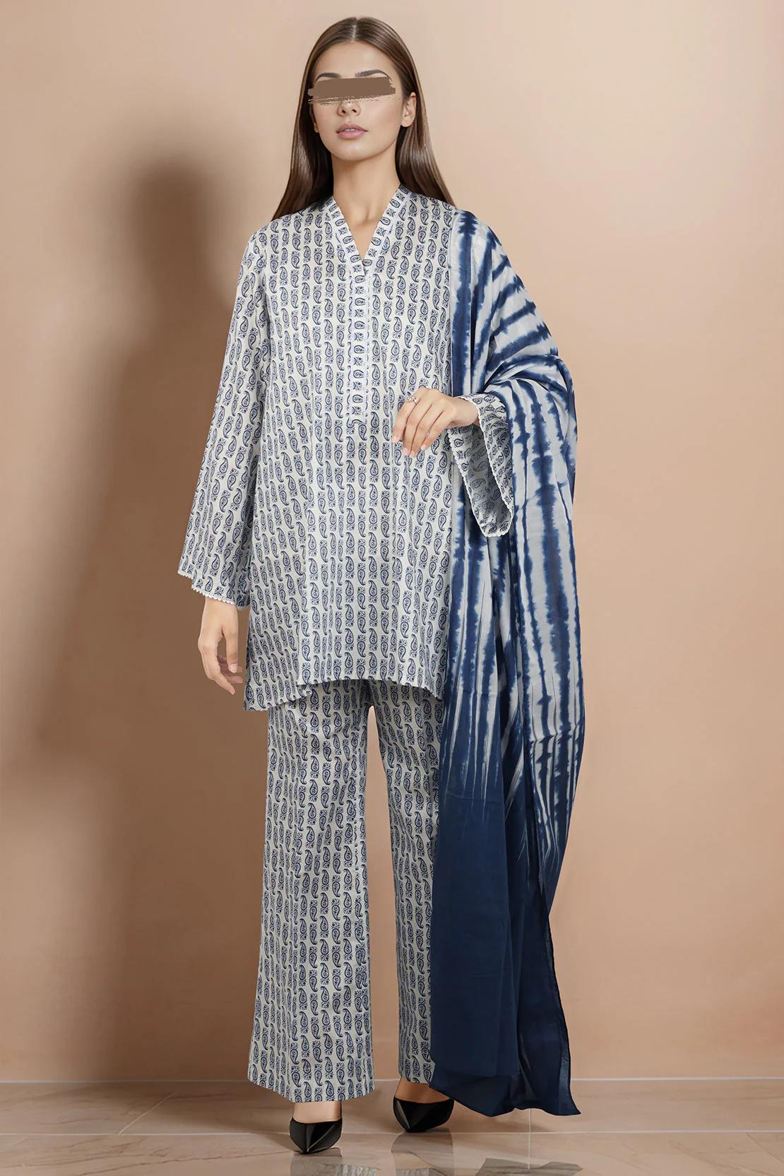 Unstitched Printed Cambric 3 Piece