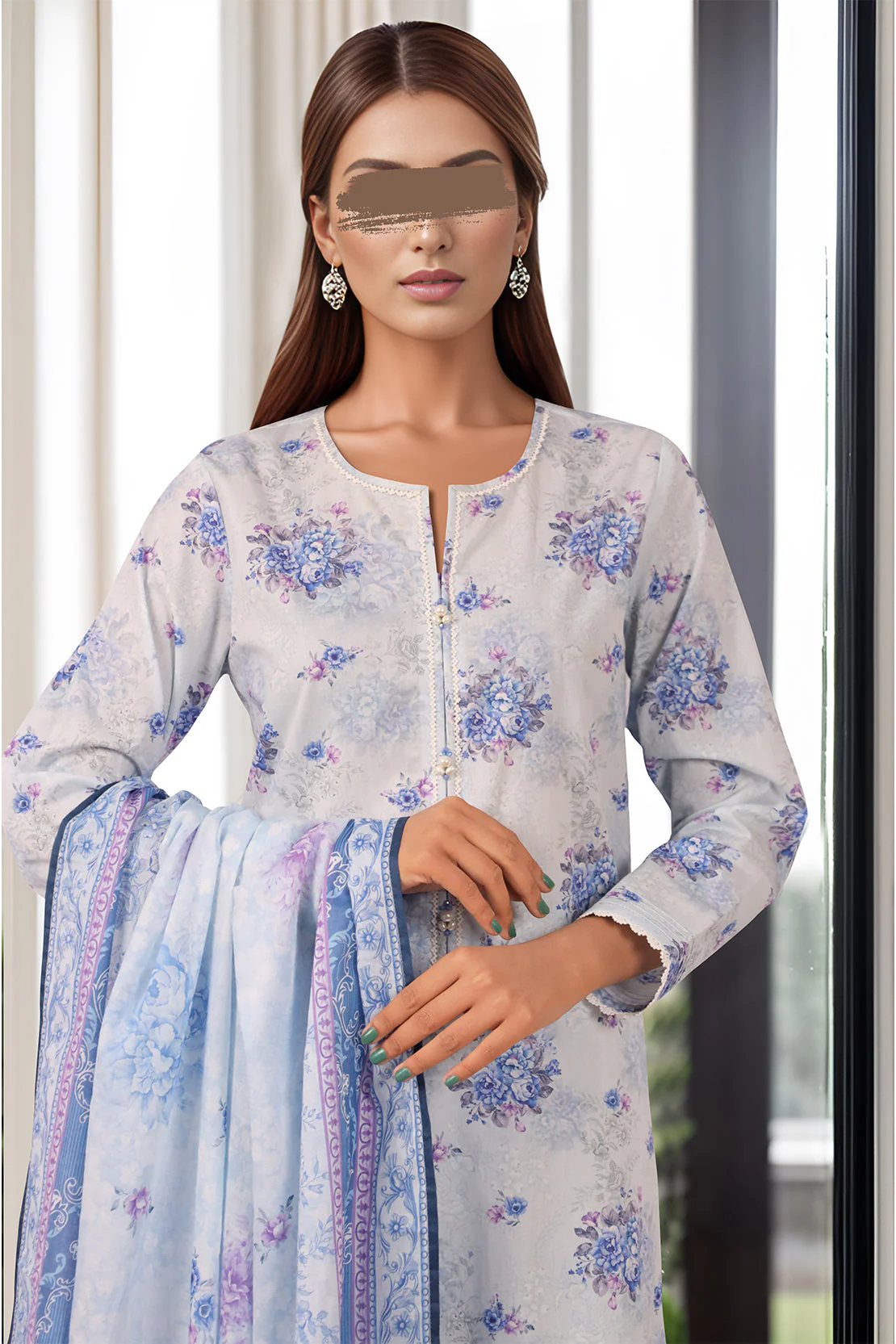 Unstitched Printed Cambric 3 Piece - Image 3