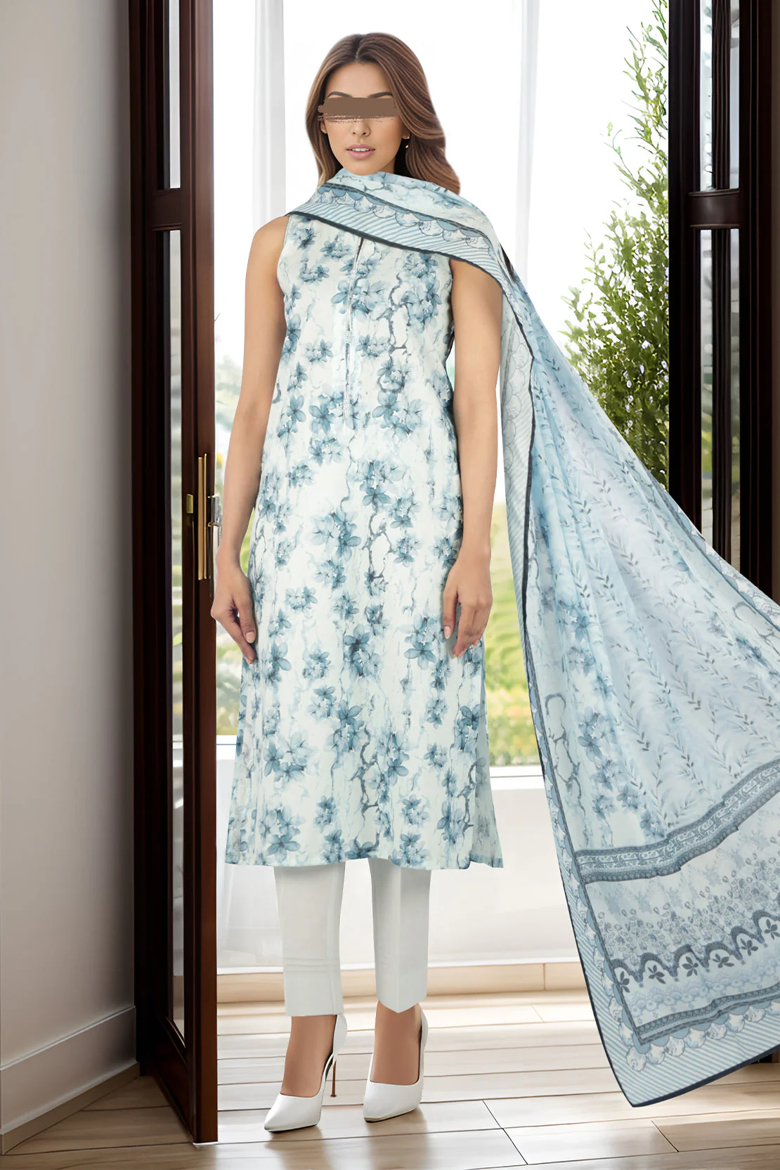 Unstitched Printed Cambric 3 Piece - Image 3