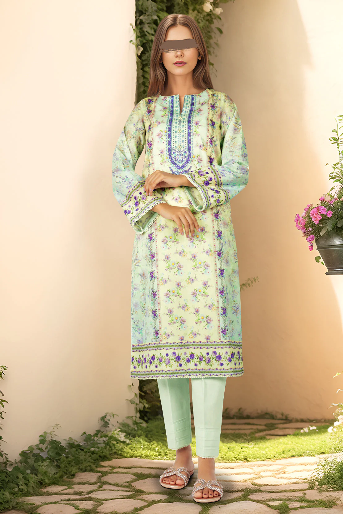 Unstitched Printed Cambric 3 Piece - Image 2