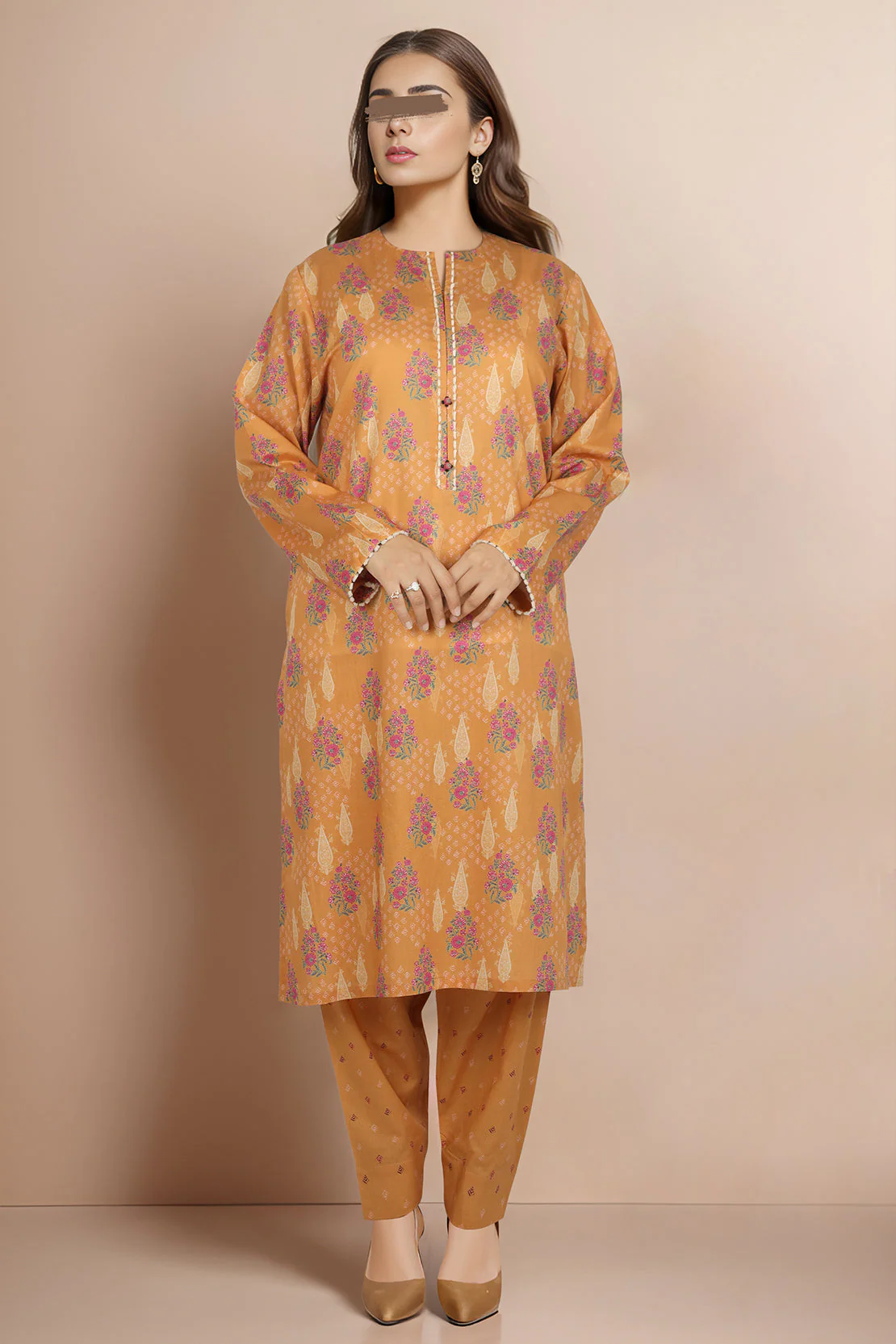 Unstitched Printed Cambric Shirt