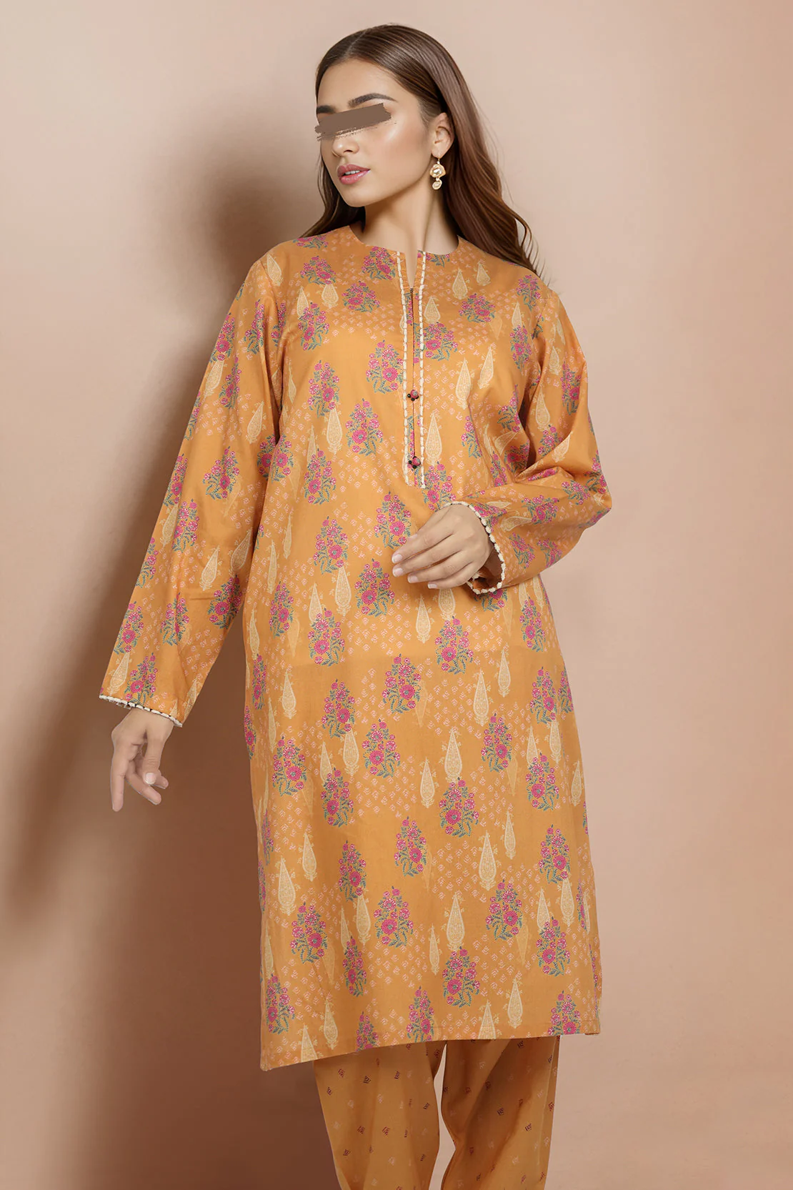 Unstitched Printed Cambric Shirt - Image 2